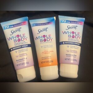 Whole Body Sensitive Deodorant Cream - 1 Peach & Vanilla, 2 fresh scent new